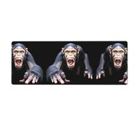 WHJSHOP Manic Gorilla Pattern Extra Large Mouse pad Mousepad 12x31.5in for Desktop Computers, laptops, Personal Computers