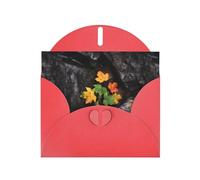 WHJSHOP Maple leaves under rocks Prints Greeting Card - Premium Pearlescent Paper, Double Sided Pearl Effect, Love Buckle Pearl Paper Envelope