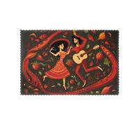 WHJSHOP Mexican Salsa Symbols Pattern Placemats Set of 6 - Dining Table Heat Resistant Table Set Mat for Home & Kitchen Decor