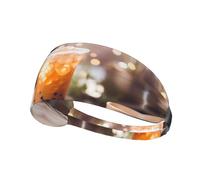 WHJSHOP Milk Tea Prints Sports Headband for Women Sweat Proof Bandeau Summer Elastic Band