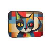 WHJSHOP Modern Art Cat Picture Laptop Case - Shockproof Portable Laptop Sleeve Bag for Men and Women Business Travel, School, and Office Daily Use