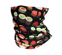 WHJSHOP Multifunctional sports headscarf Japanese sushi shrimp Prints sweat-absorbent and breathable, suitable for cycling and fitness