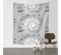 WHJSHOP Music Note Wall Prints Original Wall Decor Throw 60x51in - Boho Tapestry for Bedroom Dorm Room Beach Blanket Picnic Blanket