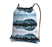 WHJSHOP natural scenery Prints Drawstring Zipper Backpack - Lightweight Water-Resistant Gym Bag with Front Pocket & Interior Organizer for Travel, Yoga, & More