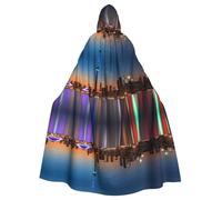 WHJSHOP Night Canada Prints Hooded Cloak - Dramatic Long-Sleeve Cosplay Cover