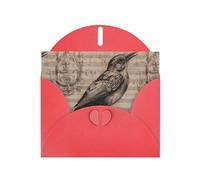 WHJSHOP Nightingale Notes Prints Greeting Card - Premium Pearlescent Paper, Double Sided Pearl Effect, Love Buckle Pearl Paper Envelope