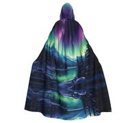 WHJSHOP Northern Lights Painting Picture Halloween Adult Hooded Cape Men'S And Women'S Clothing Mantle Role-Playing