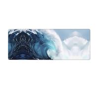 WHJSHOP Ocean Waves Mouse Pad 12x31.5in Extended Gaming Mat