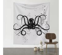 WHJSHOP Octopus Prints Original Wall Decor Throw 60x51in - Boho Tapestry for Bedroom Dorm Room Beach Blanket Picnic Blanket