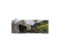 WHJSHOP Old Wooden Barn with Rusted Tractor Prints Baby Bow Headband - Soft & Stretchy Newborn Throw for Adorable Baby Girls 0-6 Months - Ideal Shower Gift