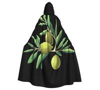 WHJSHOP olive branch Pattern Halloween Adult Hooded Cloak is a super large, comfortable, and durable cloak