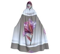 WHJSHOP Origami Flowers Pattern Adult Hooded Cape Cloak for Halloween, Role-playing, and Costume Parties