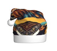 WHJSHOP Owl Beliefs Pattern Men's and women's plush Christmas hats, adult New Year's holiday party caps