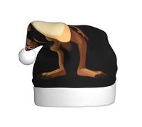 WHJSHOP Panic kangaroo Printed Christmas Hat for Adult Making It a Fun and Durable Gift for Men and Women