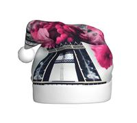WHJSHOP Paris Eiffel Tower Flower Printing Christmas Hat for Adult for men and women clothing headband for festive occasions