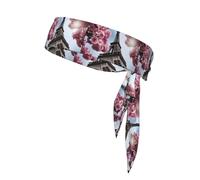 WHJSHOP Paris Eiffel Tower Flower Printing Sports headscarf, sweat absorbing and breathable, motion headband, double-sided kerchief