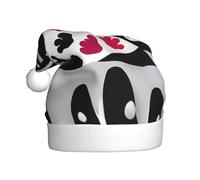 WHJSHOP Pawful Paws Print Pattern Men's and women's plush Christmas hats, adult New Year's holiday party caps