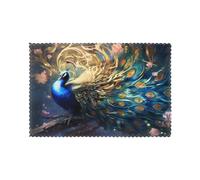 WHJSHOP Peacock Prints Placemats Set of 6 12x18in - Transform Your Table into a Cozy Haven for Memorable Meals