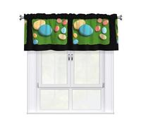 WHJSHOP Pebbles On The Grassland Prints Cozy Kitchen Window Layer - 54x18 Inch Peach Skin Valance with Filtered Light