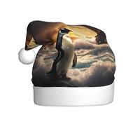 WHJSHOP Penguin sea Printed Christmas Hat for Adult Soft, Lightweight, and Fluffy Design for Men and Women