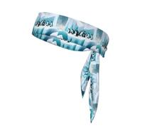 WHJSHOP Penguins on the Iceberg Printing Sports headscarf, sweat absorbing and breathable, motion headband, double-sided kerchief