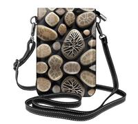 WHJSHOP Petoskey Stone Picture Small Leather Women'S Crossbody Flip Phone Bag, Waterproof And Durable