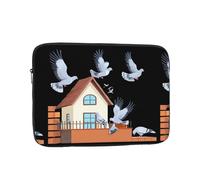 WHJSHOP Pigeons on The House Pattern Laptop Case - Shockproof Portable Laptop Sleeve Bag for Men and Women Business Travel, School, and Office Use