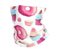 WHJSHOP Pink Donut and Cupcake Prints Very Soft & Breathable Polyester Multifunctional Headband For Sports Outdoor Activities