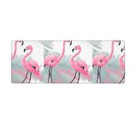 WHJSHOP Pink Flamingo Prints Mouse Pad 12x31.5in