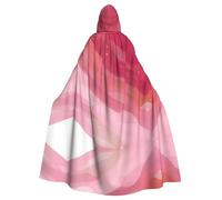 WHJSHOP Pink gradient style Pattern Halloween Adult Hooded Cloak No Zipper, Comfortable & Durable for Role-Playing