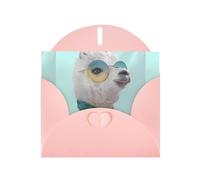 WHJSHOP Pink Greeting Card fun llama pattern Pattern 4x6in for Christmas, children's birthdays, Valentine's Day, wedding anniversaries, and party invitations
