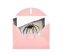WHJSHOP Pink Greeting Card Giant spider Printing Perfect for Valentine's Day, Wedding Anniversary & Party Invitations