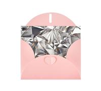 WHJSHOP Pink Greeting Card Glitter Abstract Diamond Crystal Pattern Pattern 4x6in for Christmas, children's birthdays, Valentine's Day, wedding anniversaries, and party invitations