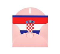 WHJSHOP Pink Greeting Card Republic of Croatia flag Pattern 4x6in for Christmas, children's birthdays, Valentine's Day, wedding anniversaries, and party invitations