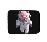 WHJSHOP Pink Pig Astronaut Pattern Laptop Case - Shockproof Portable Laptop Sleeve Bag for Men and Women Business Travel, School, and Office Use