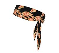 WHJSHOP Pizza Drawing Moment Pattern Sports Headscarf, Casual Headband, Elastic, Sweat Absorbing, Adjustable, Anti Slip
