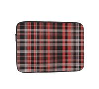 WHJSHOP Plaid Red and Black Prints Portable Shockproof Laptop Sleeve Case for Men and Women Business Travel, and Office Daily Use