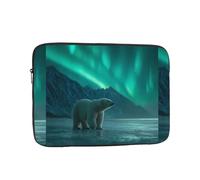 WHJSHOP Polar Bear in The Northern Lights Pattern Laptop Case - Shockproof Portable Laptop Sleeve Bag for Men and Women Business Travel, School, and Office Use