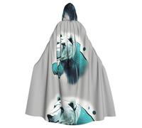 WHJSHOP Polar Bear Picture Halloween Adult Hooded Cape Men'S And Women'S Clothing Mantle Role-Playing