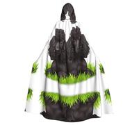 WHJSHOP poodles dogs Pattern Halloween Adult Hooded Cloak No Zipper, Comfortable & Durable for Role-Playing