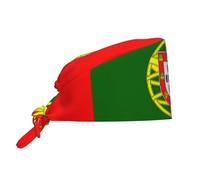 WHJSHOP Portuguese Flag Pattern Cleaning Working Cap Chef Hat for Women and Men, for Surgical, Nursing Black