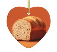 WHJSHOP Pure Base Color Bread Pattern Christmas Ceramic Love Pendant Decoration Interior Decoration Festival Gift