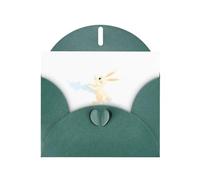 WHJSHOP Rabbit flying into the sky Prints Greeting Card - Premium Pearlescent Paper, Double Sided Pearl Effect, Love Buckle Pearl Paper Envelope