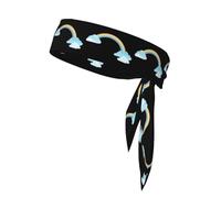 WHJSHOP Rainbow Bridge in The Sky Pattern Sports Headscarf, Casual Headband, Elastic, Sweat Absorbing, Adjustable, Anti Slip