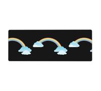 WHJSHOP Rainbow Bridge in The Sky Prints Extra Large Mouse pad, Computer Office Anti Slip Gaming Keyboard Thickened Version 12x31.5in