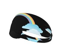 WHJSHOP Rainbow Bridge in The Sky Prints Sports Headband for Women Sweat Proof Bandeau Summer Elastic Band