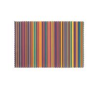 WHJSHOP Rainbow Color Stripe Pattern Placemats Set of 6 - Dining Table Heat Resistant Table Set Mat for Home & Kitchen Decor