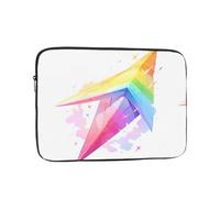 WHJSHOP Rainbow-Colored Paper Airplane Pattern Laptop Case - Shockproof Portable Laptop Sleeve Bag for Men and Women Business Travel, School, and Office Use