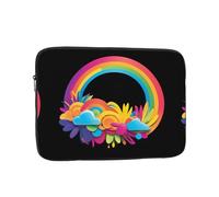 WHJSHOP Rainbow Colored Sign Pattern Laptop Case - Shockproof Portable Laptop Sleeve Bag for Men and Women Business Travel, School, and Office Use