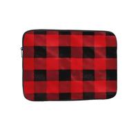 WHJSHOP red Black Buffalo Check Plaid Pattern Prints Portable Shockproof Laptop Sleeve Case for Men and Women Business Travel, and Office Daily Use